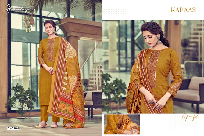 Hermitage Kapaas Exclusive Wear Cotton Printed Fancy Designer Dress Material